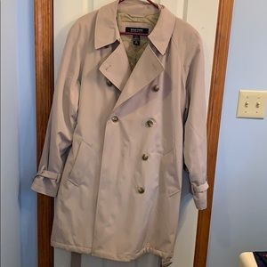 Tan Belted XL rain jacket